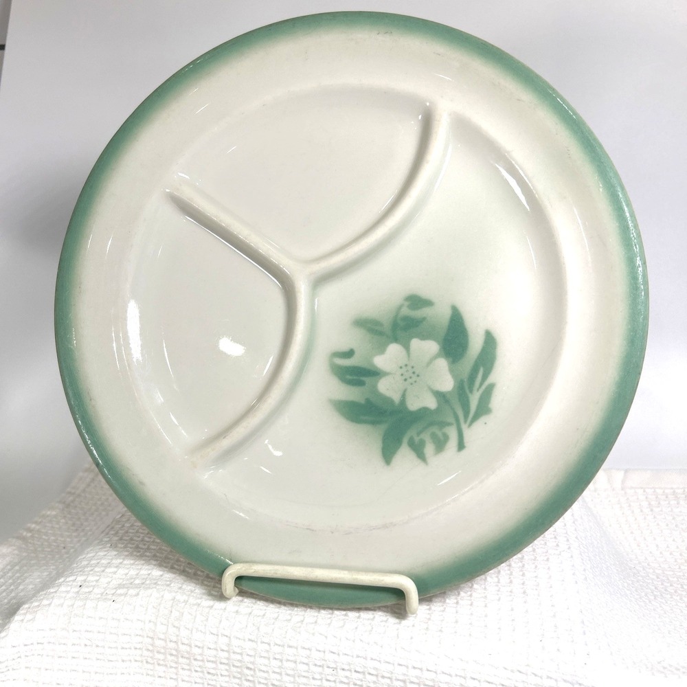 Vtg Syracuse China Restaurant Millbrook Grill Dinner Plate Green 4-KK 1956 USA